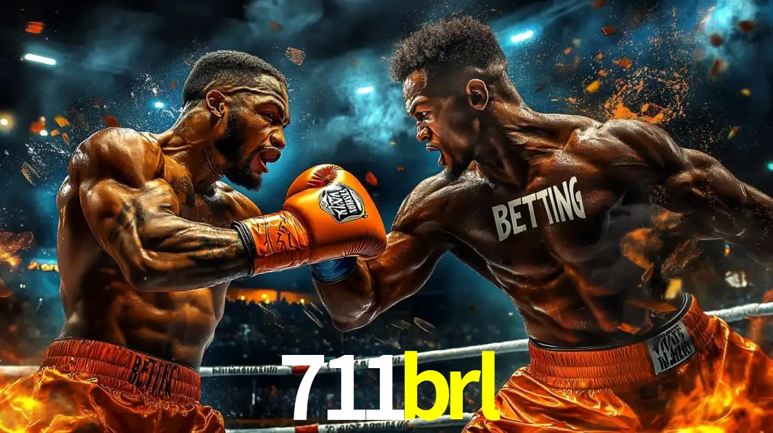 Dois boxeadores em uma luta intensa e explosiva, representando a adrenalina e as oportunidades de apostas em esportes de combate disponíveis na plataforma 711brl.