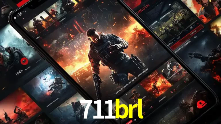 Tela de um celular exibindo uma galeria de jogos de tiro com temática militar, mostrando a variedade de e-sports disponíveis para apostas na plataforma de entretenimento 711brl.