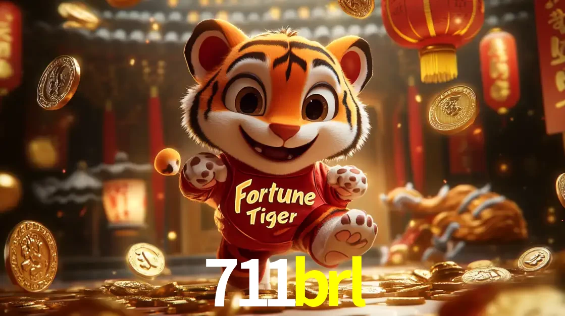 O alegre personagem do Fortune Tiger correndo sobre um caminho de moedas de ouro, simbolizando os grandes prêmios e a diversão do popular jogo de slot do 711brl.