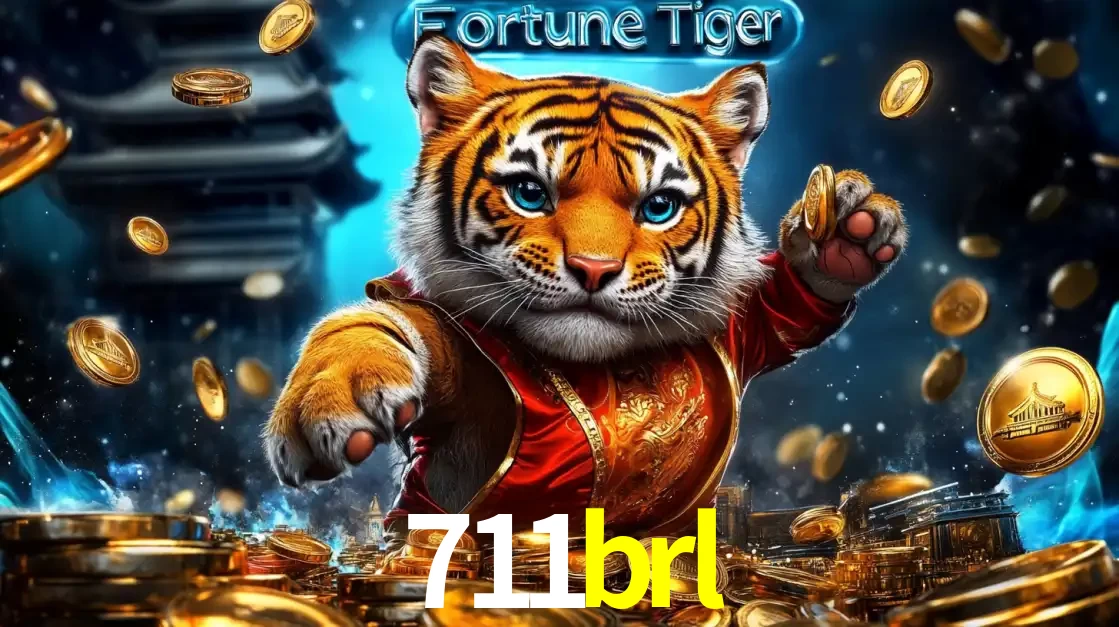 Imagem promocional do jogo de slot Fortune Tiger, com um tigre majestoso em traje tradicional cercado por uma fortuna em moedas de ouro, disponível agora no cassino 711brl.